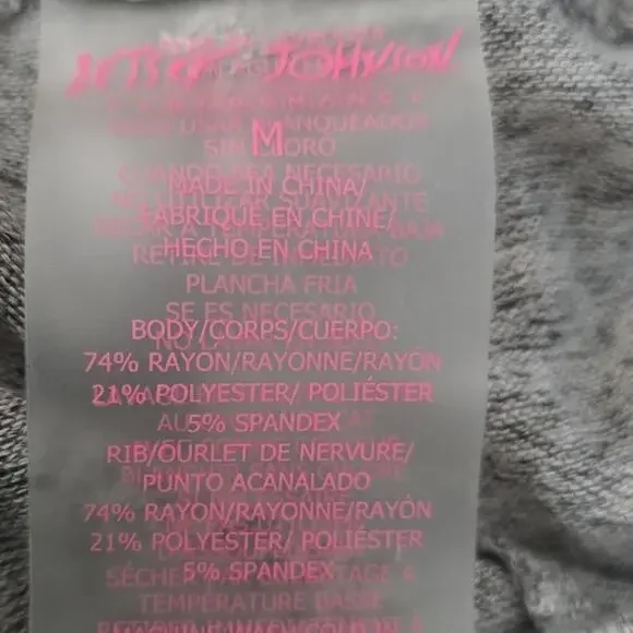 Betsey Johnson Heathered Gray Lounge Active Wear Pockets Pants M - Picture 4 of 4